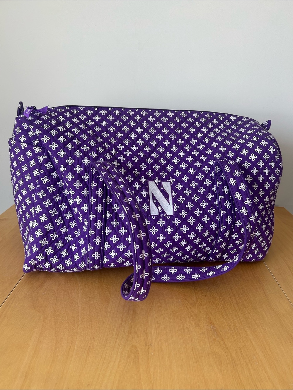 Vera Bradley Collegiate Collection Northwestern Large Duffle Bag